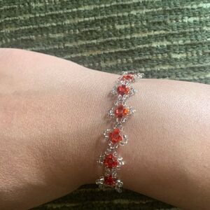 Elegant Red Crystal Bracelet